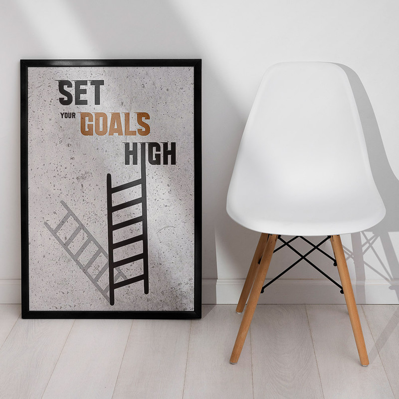 تابلو دکوراتیو مدل set your goals high کد 7051627