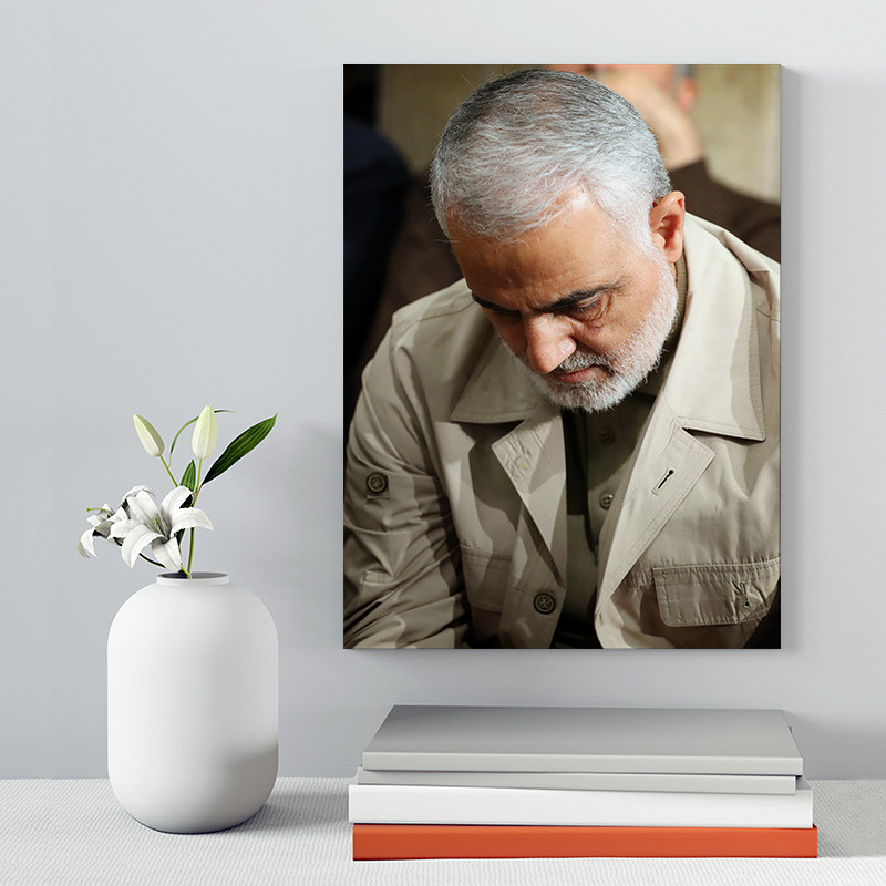 تابلو شاسی دکور خانه مدل سردار شهید سلیمانی کد 225
