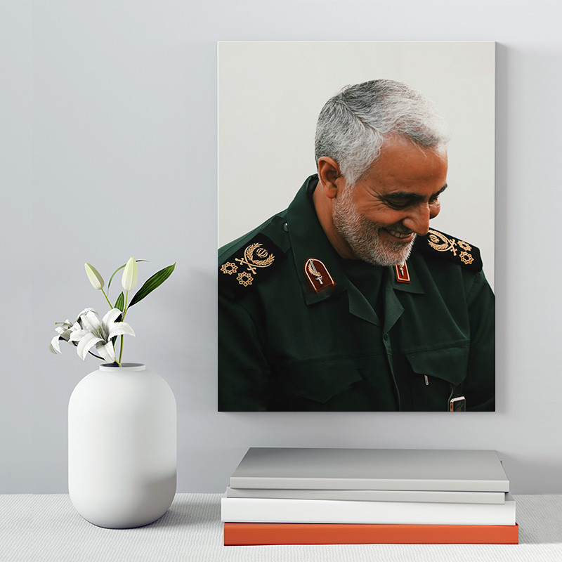 تابلو شاسی دکور خانه مدل سردار شهید سلیمانی کد 173