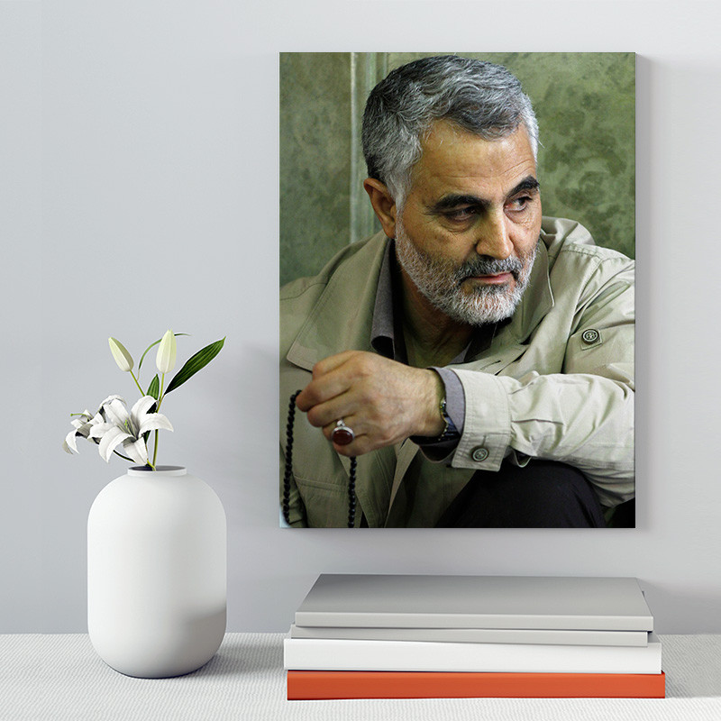 تابلو شاسی دکور خانه مدل سردار شهید سلیمانی کد 229