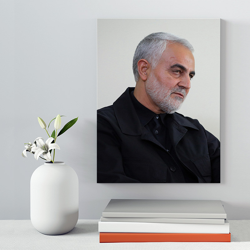 تابلو شاسی دکور خانه مدل سردار شهید سلیمانی کد 157