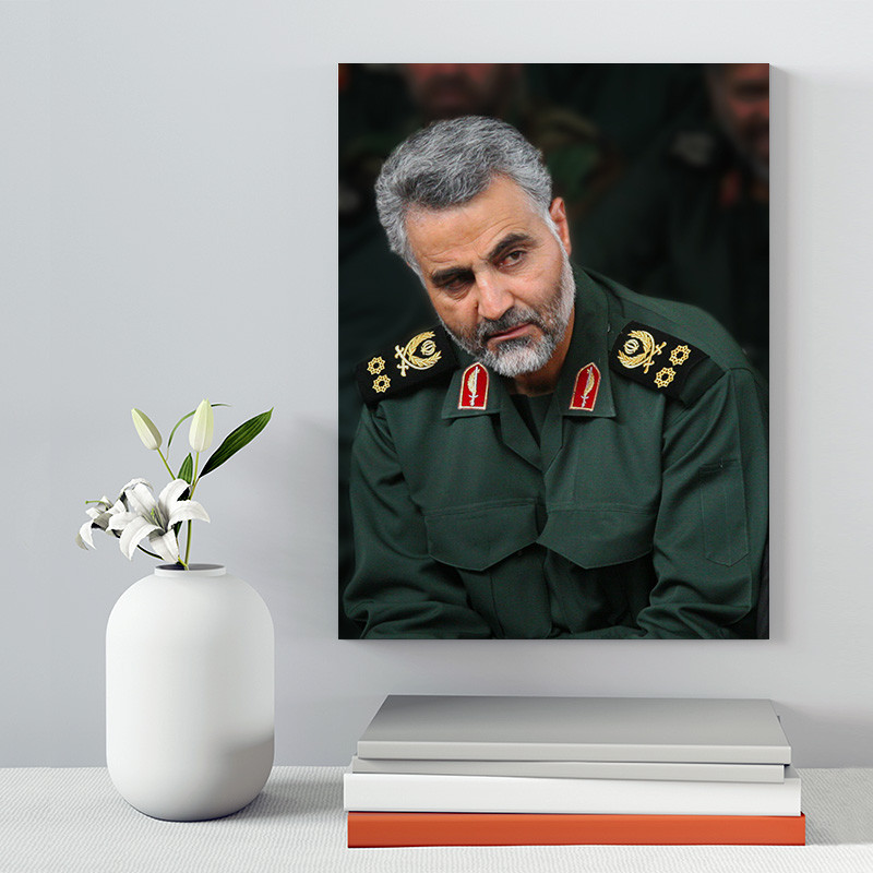 تابلو شاسی دکور خانه مدل سردار شهید سلیمانی کد 226