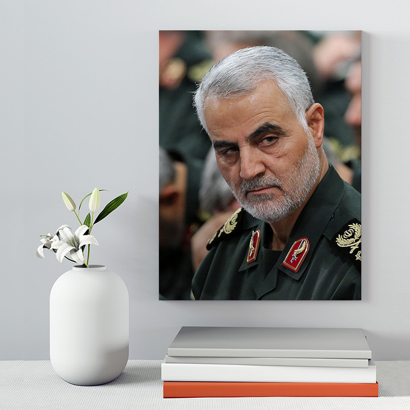 تابلو شاسی دکور خانه مدل سردار شهید سلیمانی کد 153