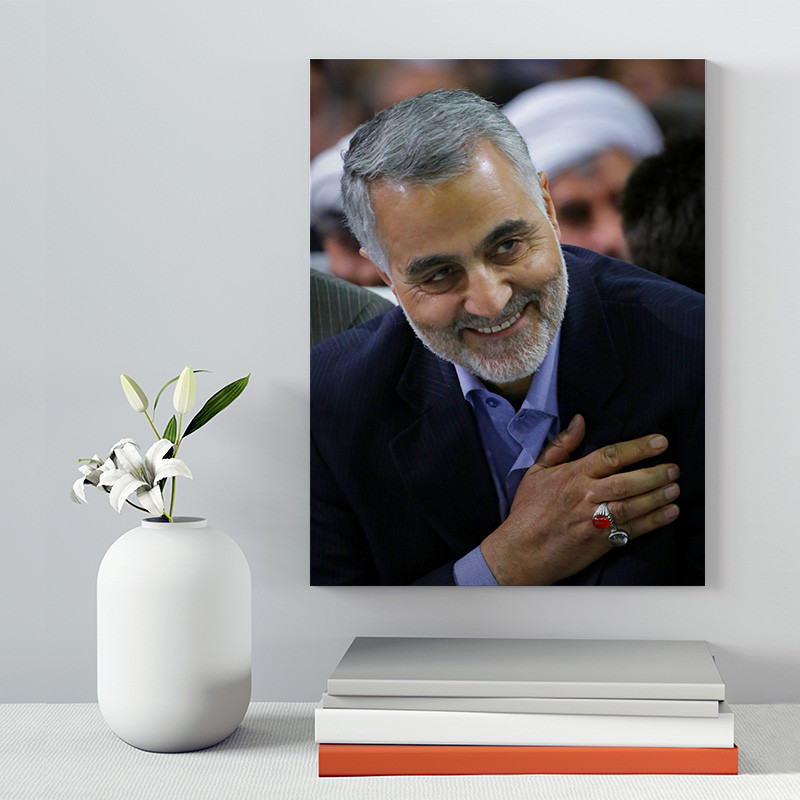 تابلو شاسی دکور خانه مدل سردار شهید سلیمانی کد 155