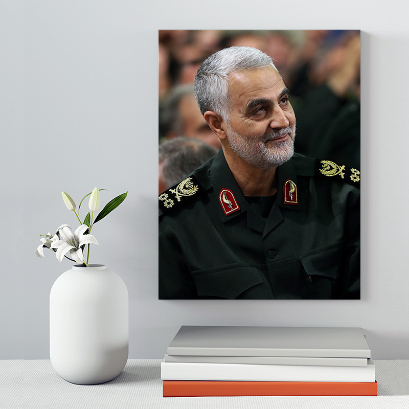 تابلو شاسی دکور خانه مدل سردار شهید سلیمانی کد 230