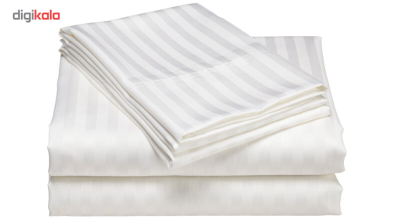سرویس ملحفه هارمونی مدل 50Satin دونفره سه تکه گینگ سایز 180