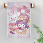 حوله دستی مدل کرومی kuromi کد 04 سایز 80x40 سانتی متر