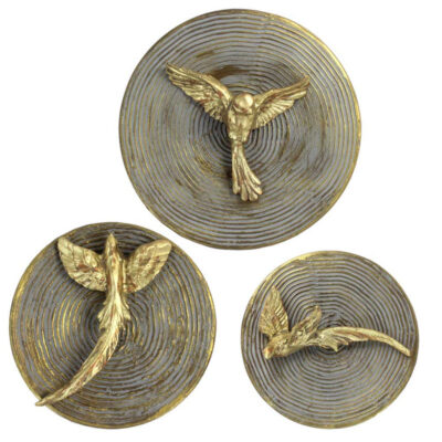 دیوارکوب مدل پرنده و بشقاب مجموعه 3 عددی