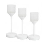 شمعدان مدل کریستال دکوراتیو بسته 3 عددی