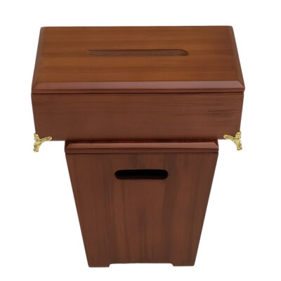 ست سطل و جعبه دستمال کاغذی مدل پایه فلزی