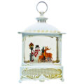 گوی موزیکال مدل پمپی لایت باکس آکواریومی طرح فانوس آدم برفی و کریسمس کد P4200