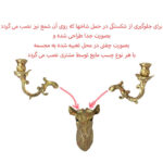 دیوارکوب طرح گوزن