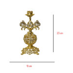 شمعدان مدل لوکس سه شاخه بسته دو عددی