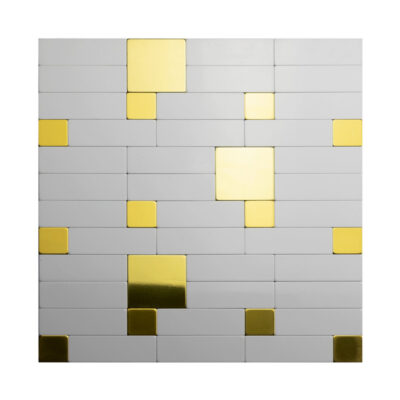 دیوارپوش مدل تایل بین کابینتی پشت چسبدار کد 20030 بسته 11 عددی 