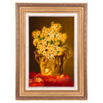 تابلو فرش دستباف سی پرشیا مدل گل نرگس در گلدان هخامنشی کد 903819