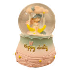 گوی موزیکال مدل پمپی دختر و تاب طرح happy daily کد A01