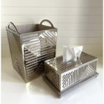 ست سطل و جای دستمال کاغذی مدل مثلثی