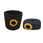 ست سطل و جای دستمال لالی پاپ مدل آفتابگردان