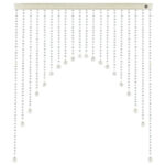 پرده آویز آریا کریستال مدل هلال سایز 130x130 سانتی متر