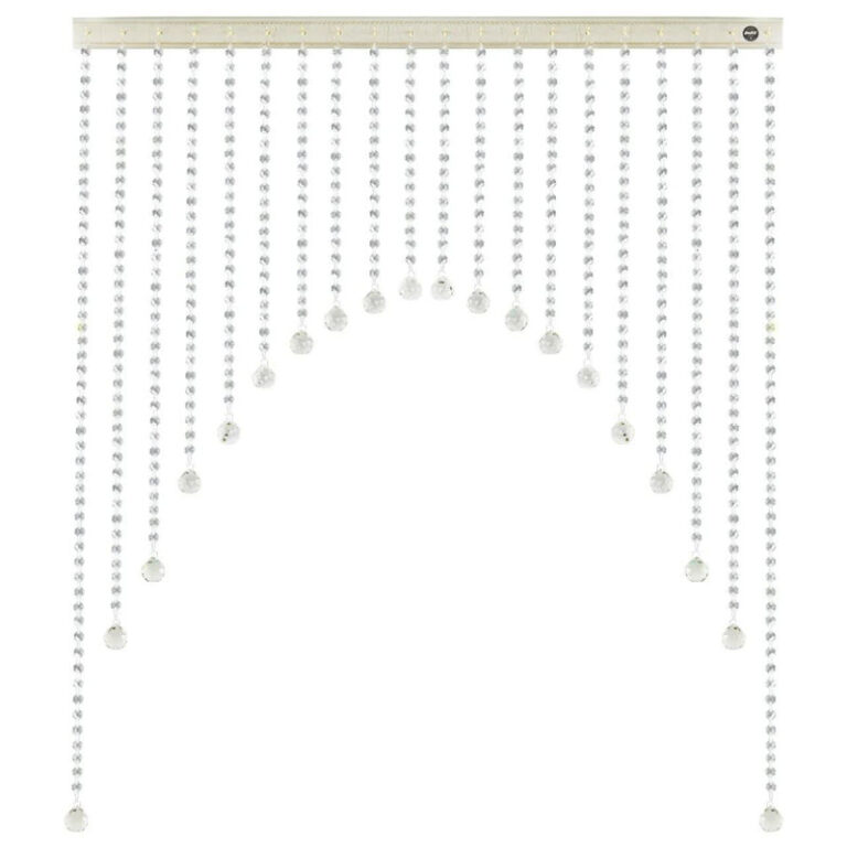 پرده آویز آریا کریستال مدل هلال سایز 130x130 سانتی متر