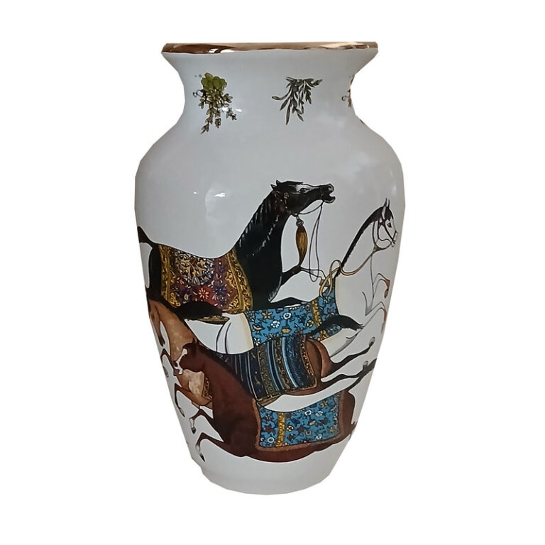گلدان دکوری مدل سارینا طرح اسب کد 026