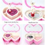 جعبه موزیکال مدل دو قلب طرح نگهداری جواهرات کد8464817