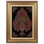 تابلو فرش دستباف سی پرشیا طرح گل در گلدان کد 904013