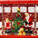 گوی موزیکال مدل پمپی طرح اتوبوس بابانوئل کد P4232