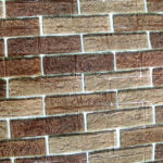 دیوارپوش مدل فومی پشت چسبدار طرح آجر قهوه ای بسته 6 عددی