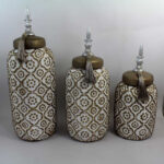 ظرف دکوری مدل درب دار مجموعه 3 عددی