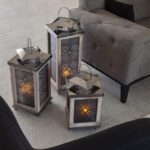 شمعدان مدل فانوس چوبی کد 6025