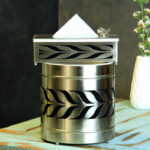 ست سطل و جای دستمال سالی نو مدل برگ زیتون کد N-551