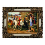 تابلو فرش ماشینی طرح بدرقه کد ۷۴۰۲