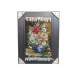 تابلو فرش دستباف مدل گل طولی