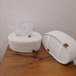 ست سطل و جای دستمال پیله مدل قیطانی کد 416