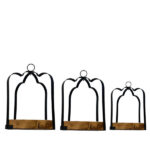 شمعدان مدل فانوس تزیینی کد 0123 مجموعه 3 عددی