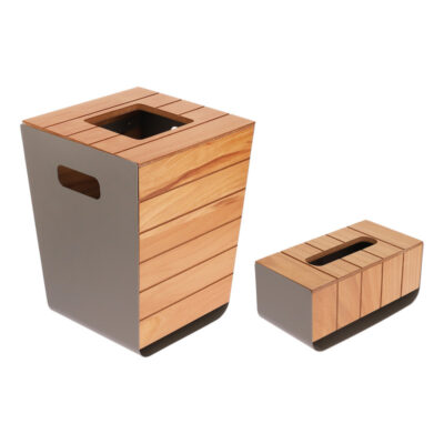 ست سطل و جای دستمال کاغذی رزاری کد 2001