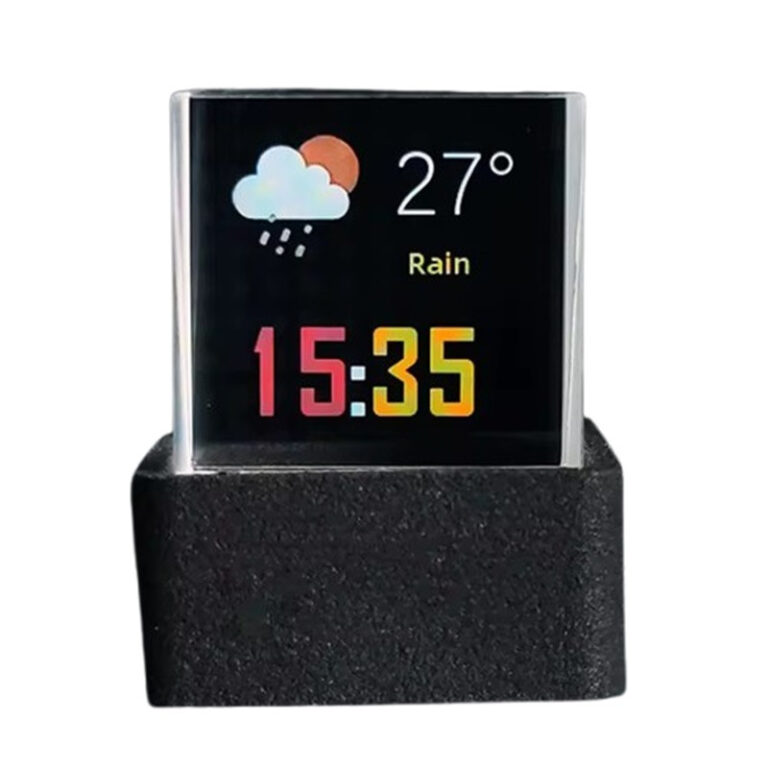 ساعت رومیزی دیجیتال مدل مکعب جادویی 3 بعدی هولوگرافیک