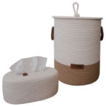 ست سطل و جای دستمال پیله مدل قیطانی کد 416