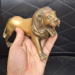 مجسمه برنزی مدل شیر علامت کد CHNA 1 بسته 2 عددی