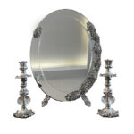 آینه و شمعدان مدل دیاموند مجموعه سه عددی
