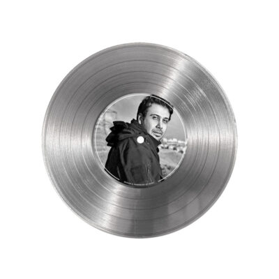 تابلو نیپ آرت طرح دیسک گرامافون مدل 9155 فریم نقره ای