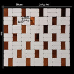 دیوارپوش مدل تایل بین کابینتی پشت چسبدار کد 40021 بسته 11 عددی