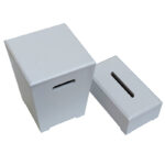 ست سطل و جعبه دستمال کاغذی مدل چوبی