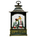 گوی موزیکال مدل پمپی لایت باکس آکواریومی طرح فانوس سورتمه بابانوئل و کریسمس کد P4203