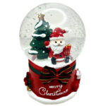 گوی موزیکال مدل پمپی بابانوئل و کاج و چکمه و زنگوله طرح کریسمس کد PB3295