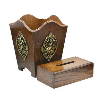 ست سطل و جای دستمال کاغذی مدل فرشته AN