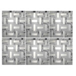 دیوارپوش مدل تایل بین کابینتی طرح سنگ مرمر پشت چسبدار کد 20066 بسته 6 عددی