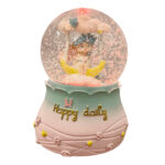 گوی موزیکال مدل پمپی دختر و تاب طرح happy daily کد A01