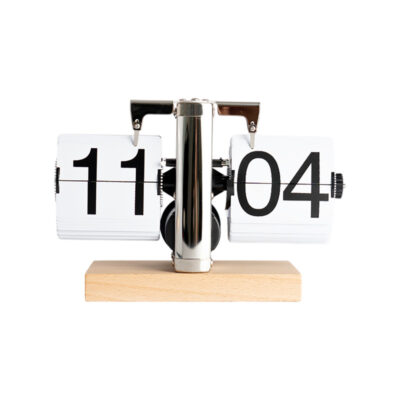 ساعت رومیزی ورقهای مدل پایه چوبی کد TN-119